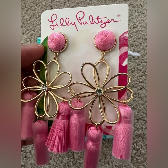 Lilly Pulitzer Come On Clover Earrings - NWT - Picture 4 of 6